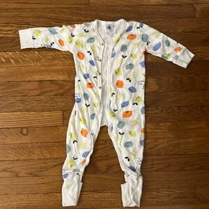 Petit bateau lemon long sleeve onesie 12m/74cm